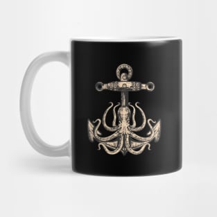Anchor and Octopus Drawing Art Mug